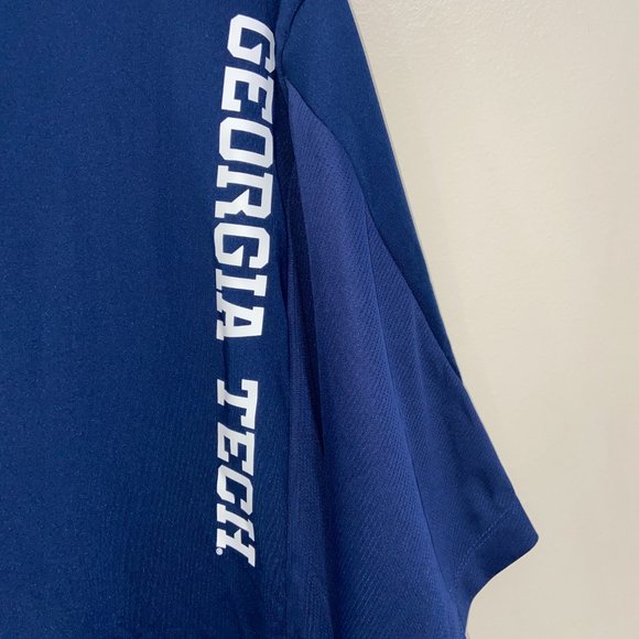 Adidas Georgia Tech Yellow Jackets Team Issue Polo Shirt Aeroready Mens NEW - Picture 4 of 12